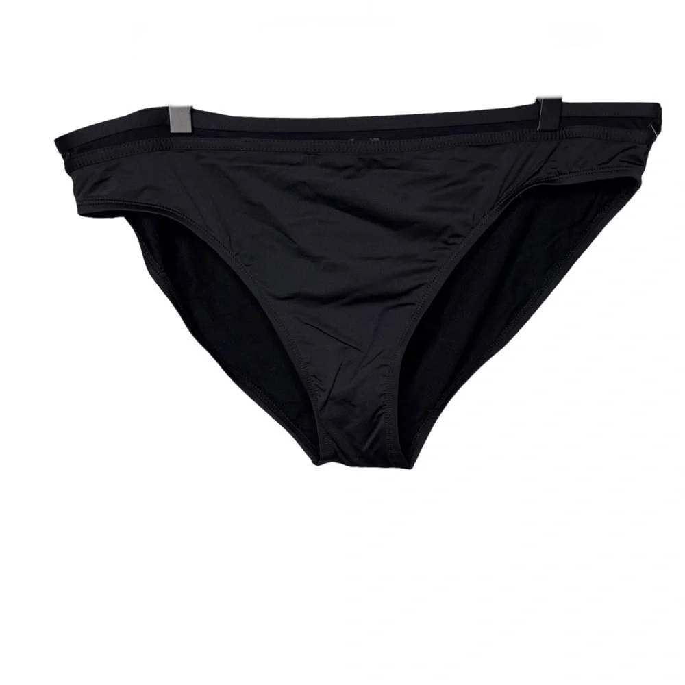 Tommy Bahama Bikini Bottom Hipster Mesh Trim Black Size 2X Plus Size Swimwear
